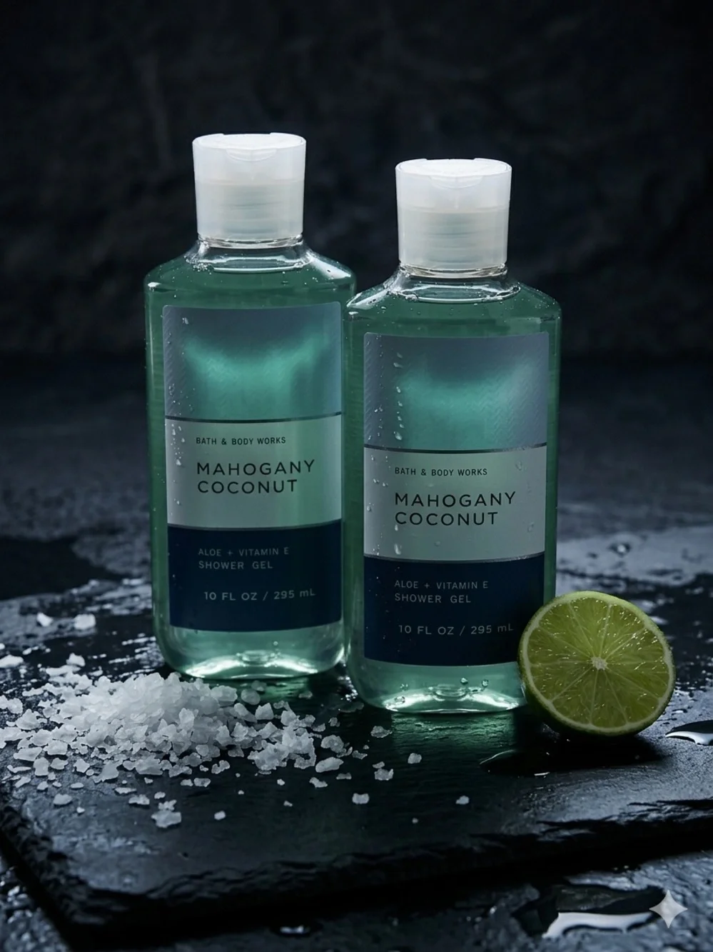 BBW Mahogany Coconut Shower Gel 2 Pack Set - Retired Rare Discontinued Scent